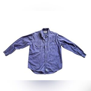 Vintage Levi’s green label cotton twill button up shirt mens large purple 90s